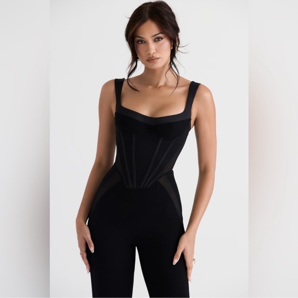 House of CB Mylene Black Corset Jumpsuit - Picture 9 of 9